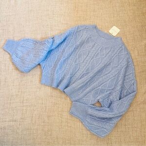 Altar'd State Light Blue Cable Knit Sweater